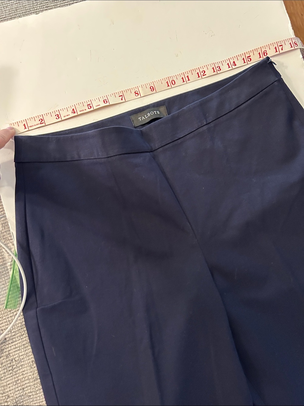 Talbots Chatham curvy stretch ankle pants navy blue size 12P petite - Picture 6 of 10